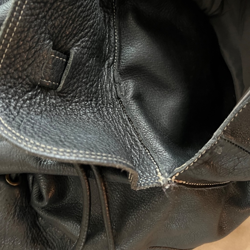 Roots Leather Drawstring Backpack - Picture 9 of 11